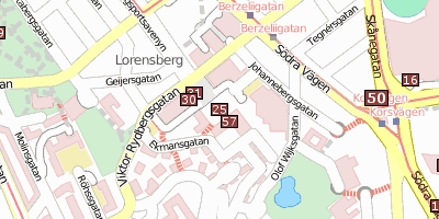 Stadtplan Gothenburg Museum of Art